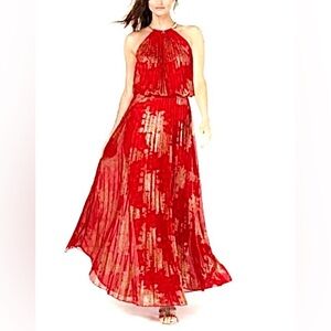 MSK
Pleated Gold-Print Gown size 10 Red/Gold Worn once perfect condition